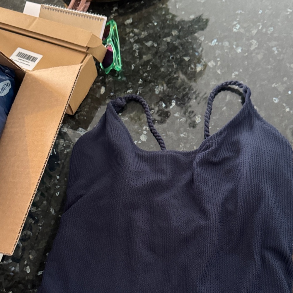 Old Navy Navy Blue One-Piece Swimsuit